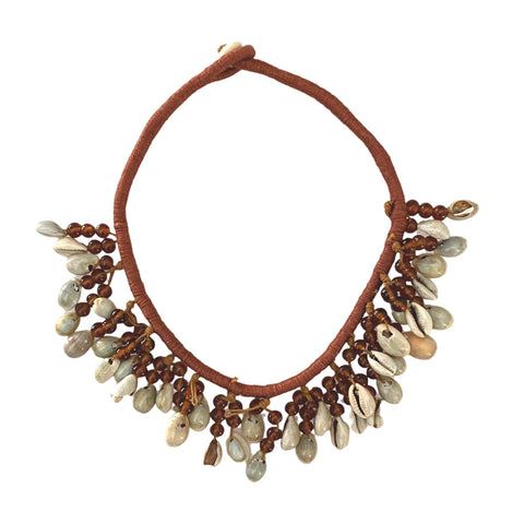 JoHo Cowrie Bead Necklace - Bettina H. Designs