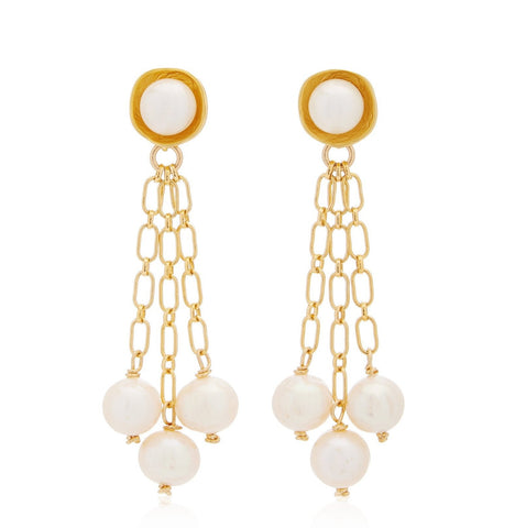 Brianna Pearl Earrings - Bettina H. Designs