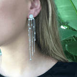 Lena CZ Duster Earring Jackets - Bettina H. Designs