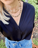 Midnight Gold Chain Necklace - Bettina H. Designs